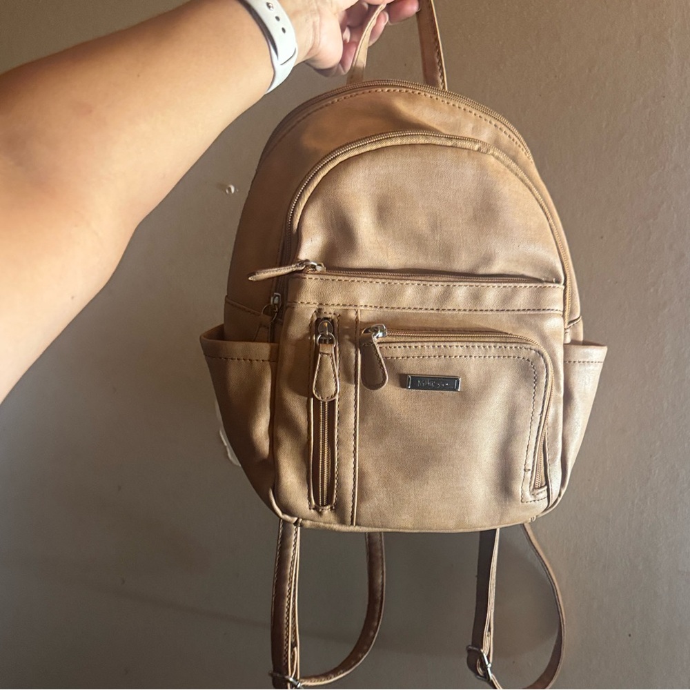 MultiSac Adele Backpack Purse with a Vertical Zipper Pocket